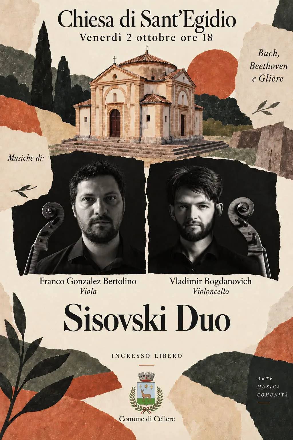 Locandina Sisovski Duo concerto 2026 a Cellere (Viterbo)