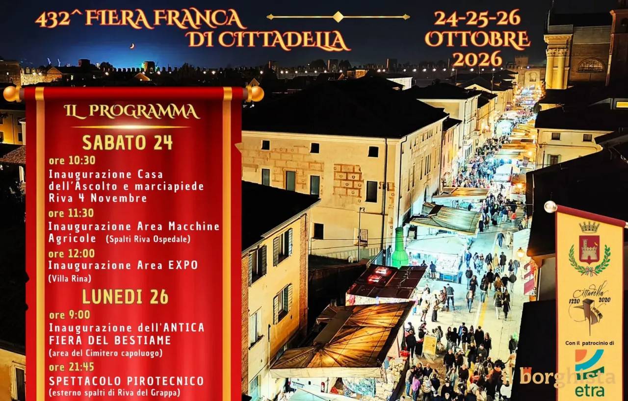 Locandina Fiera Franca di Cittadella 2026 a Cittadella (Padova)