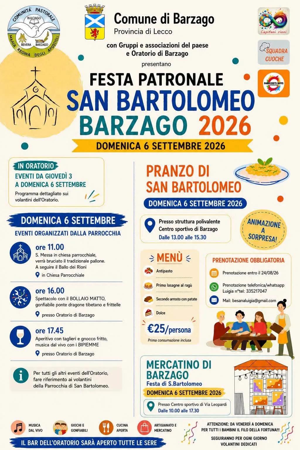 Locandina Filo della Fortuna per bambini 2026 a Barzago (Lecco)