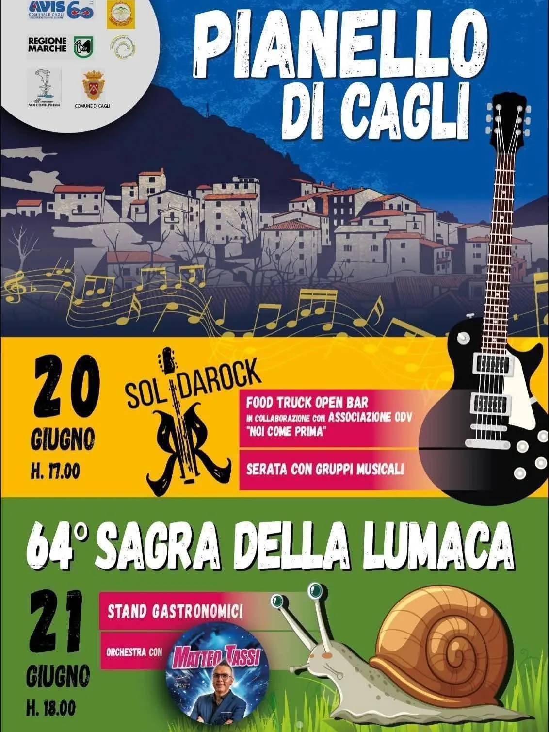 Locandina 64° Sagra della Lumaca 2026 a Cagli (Pesaro e urbino)