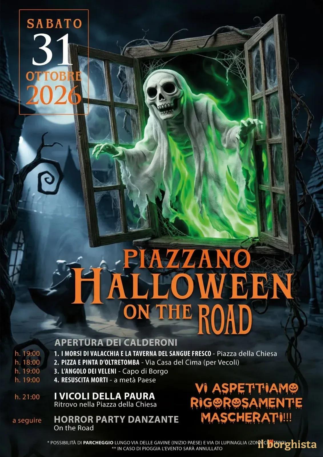 Locandina Piazzano Halloween On The Road 2026 a Piazzano (PG)