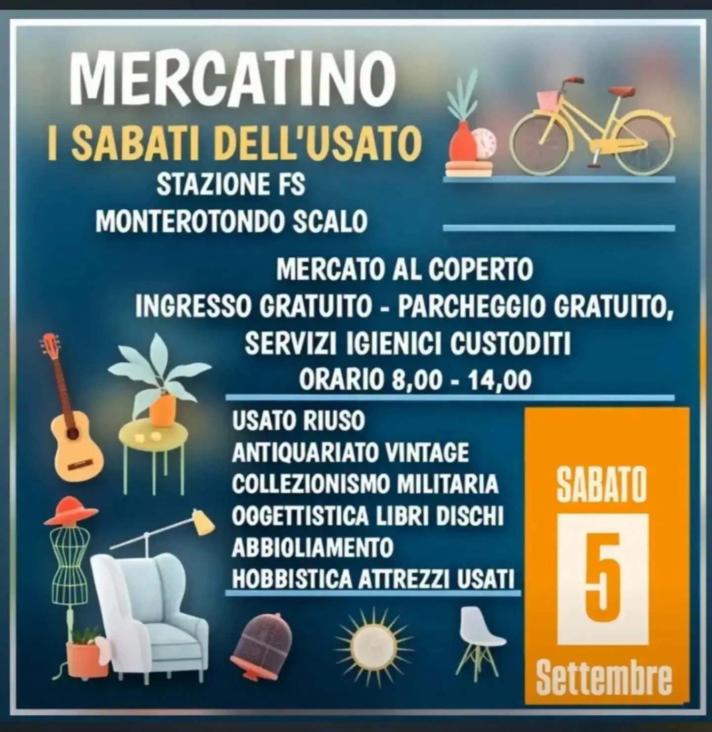 Locandina Mercatino I Sabati dell'Usato 2026 a Monterotondo (Roma)