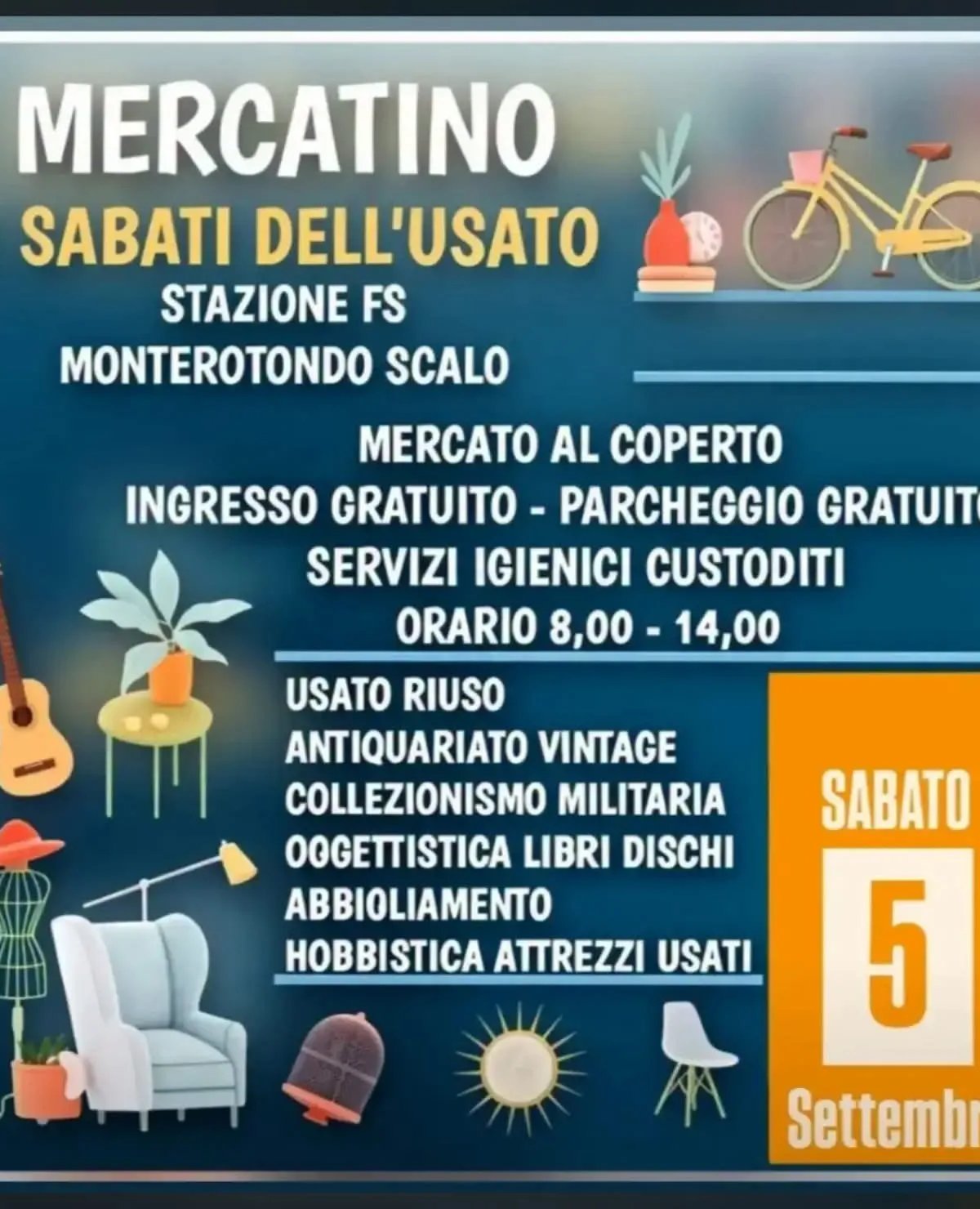 Locandina Mercatino I Sabati dell'Usato 2026 a Monterotondo (Roma)