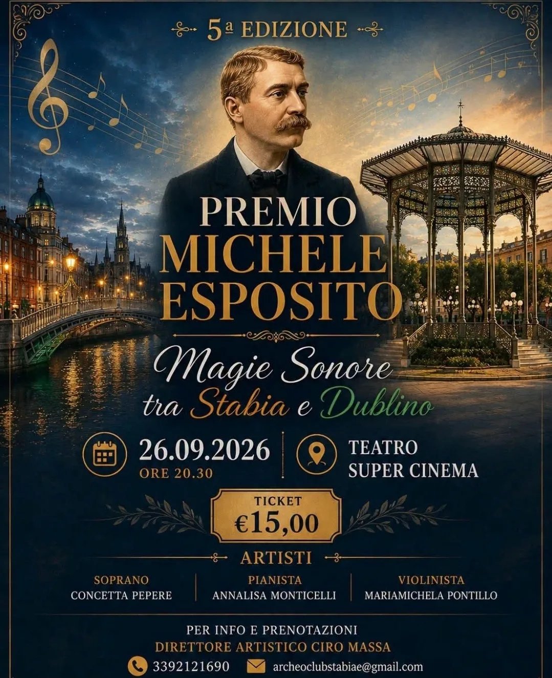 Locandina 5ª Edizione Premio Michele Esposito 2026 a Castellammare di Stabia (Napoli)