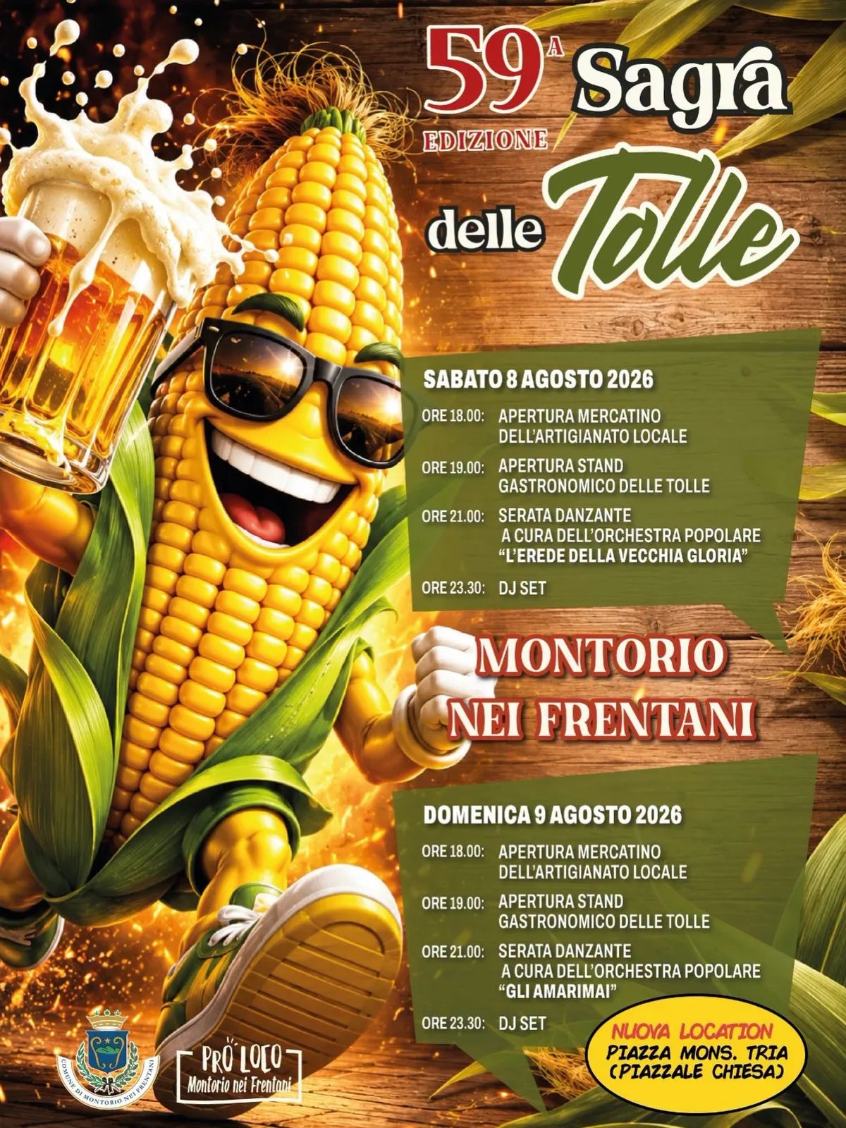 Locandina 59ª Sagra delle Tolle 2026 a Montorio nei Frentani (Campobasso)