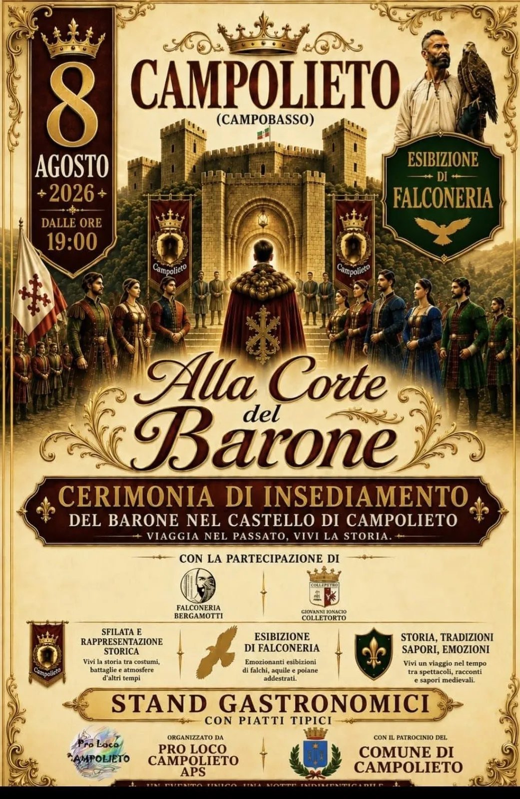 Locandina Alla Corte del Barone 2026 a Campolieto (Campobasso)