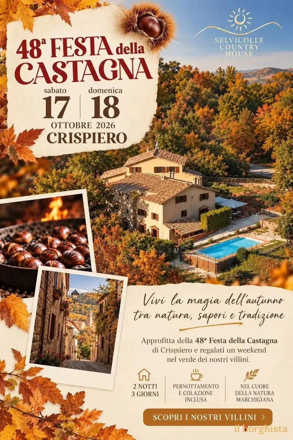 Locandina 48ª Festa della Castagna 2026 a Crispiero