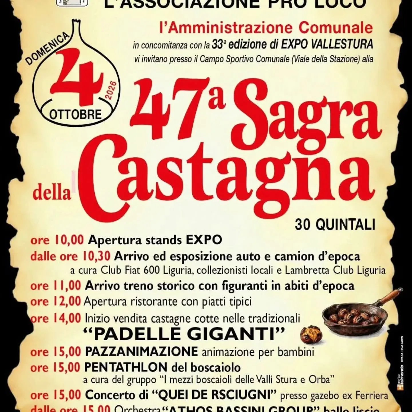47ª Sagra della Castagna 2026