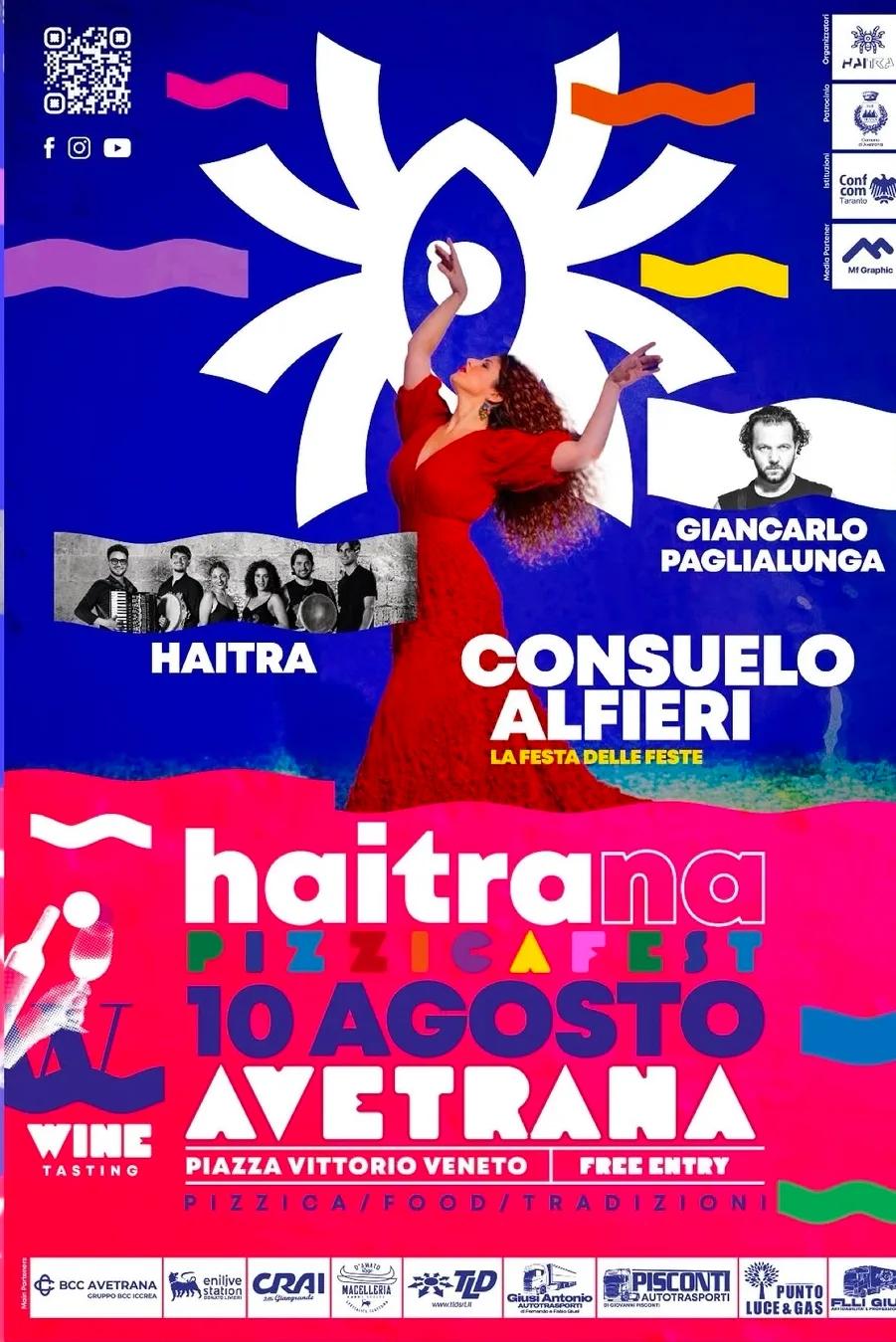 Locandina Haitrana Pizzicafest 2026 a Avetrana (Taranto)