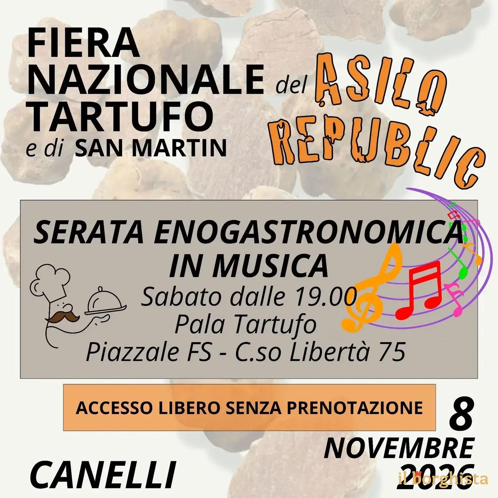 Locandina Fiera Nazionale del Tartufo e di San Martin 2026 a Canelli (Asti)