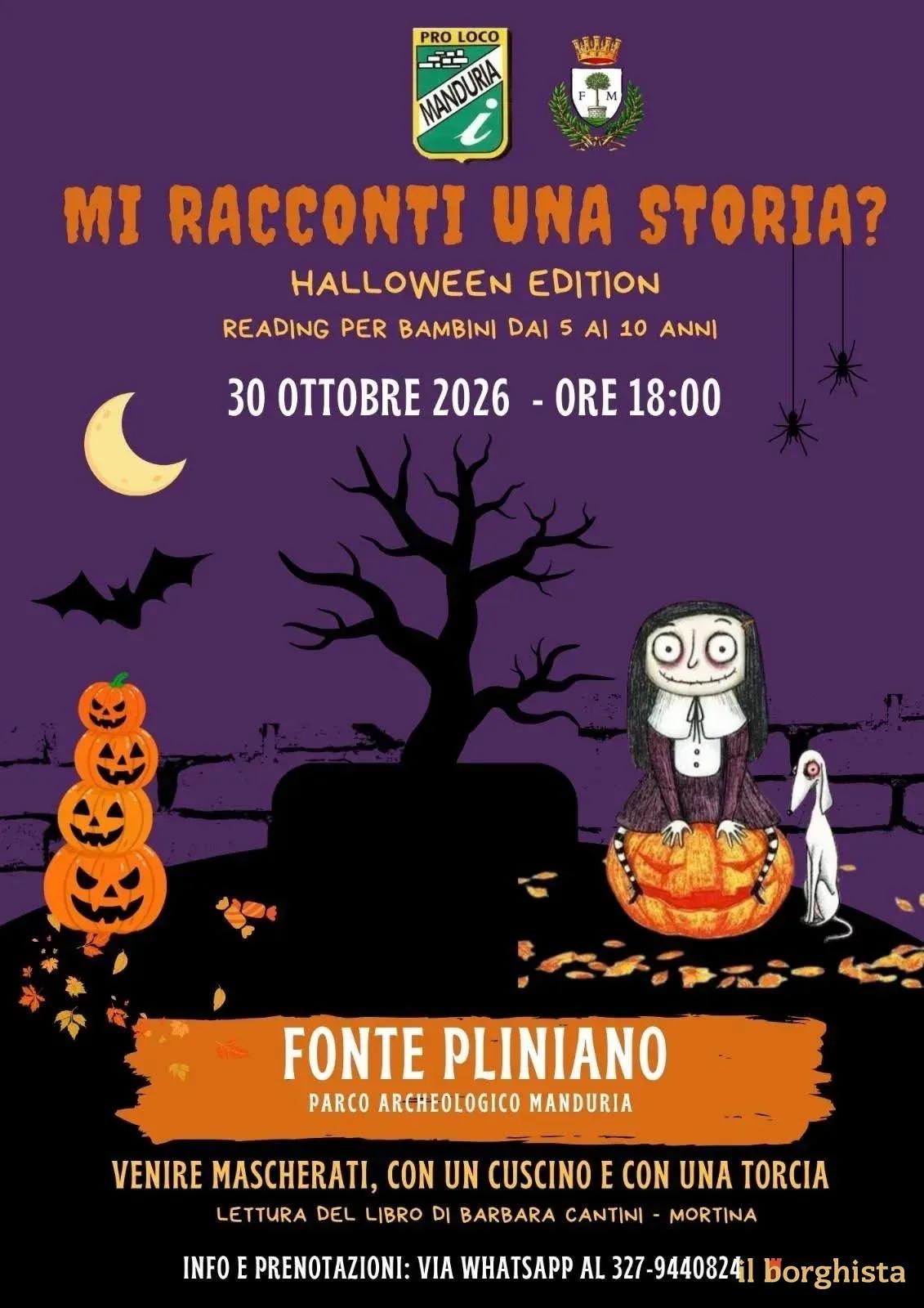 Locandina Mi Racconti Una Storia? Halloween Edition 2026 a Manduria (Taranto)