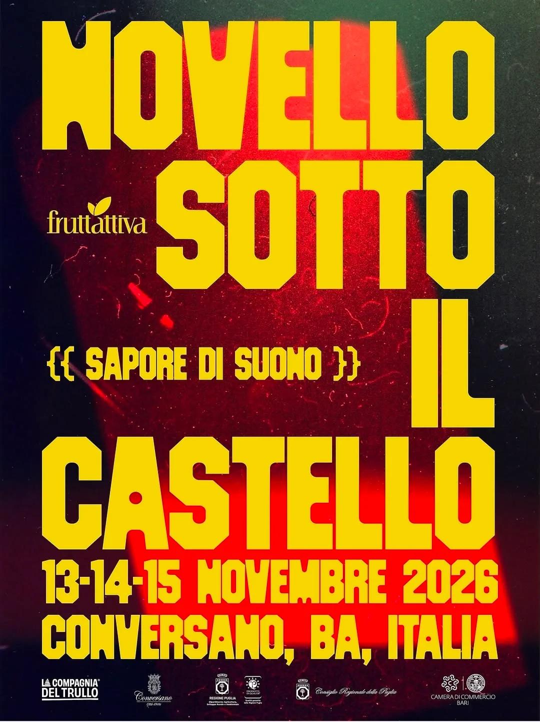 Locandina Novello Sotto il Castello 2026 a Conversano (Bari)