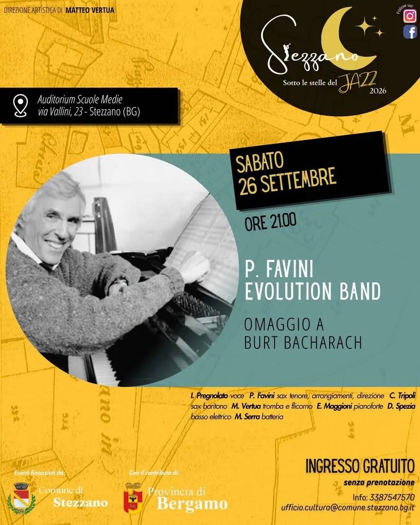 Locandina Sotto le stelle del Jazz 2026 a Stezzano (BG)