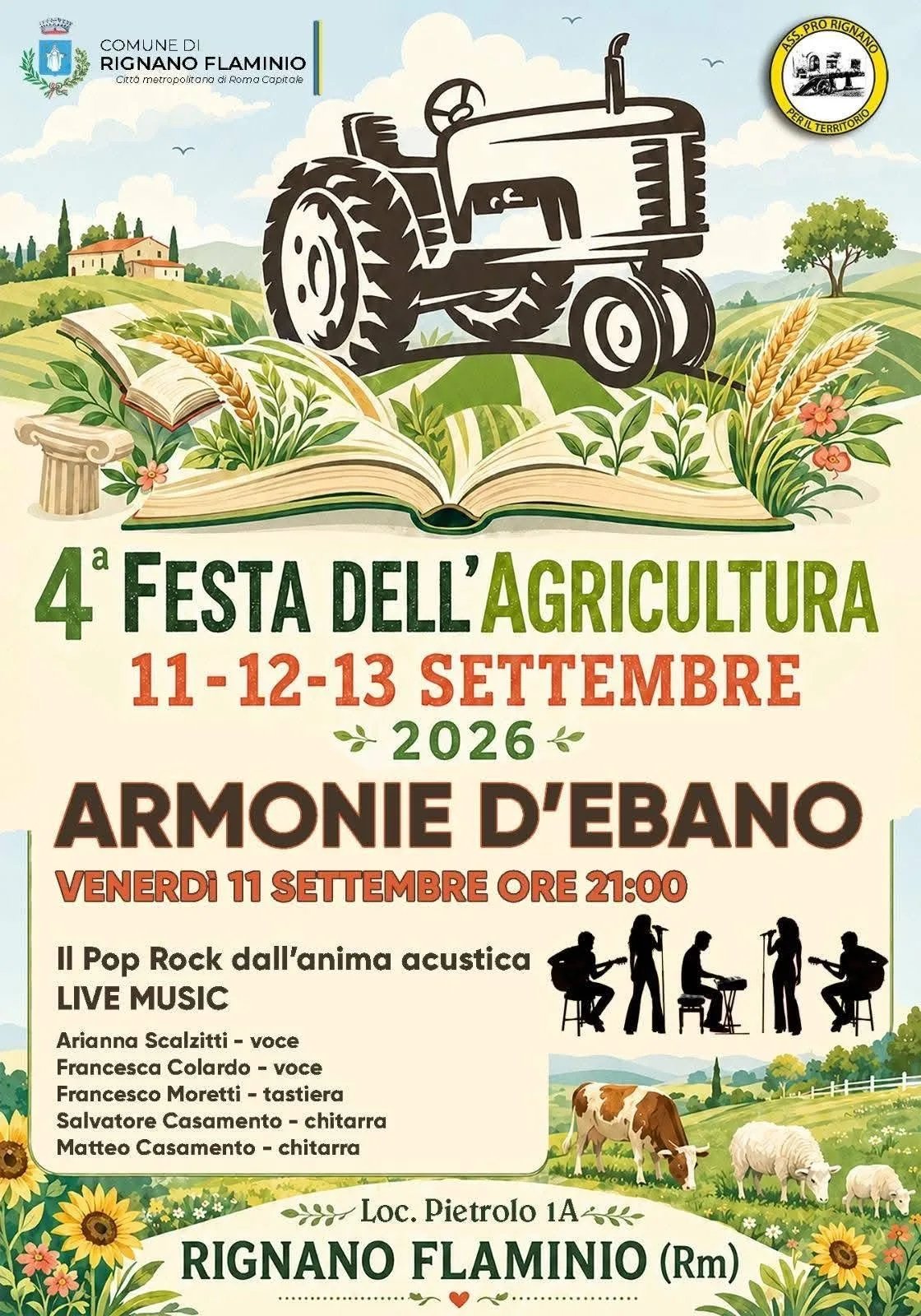 Locandina 4ª Festa dell'Agricoltura 2026 a Rignano Flaminio (Roma)