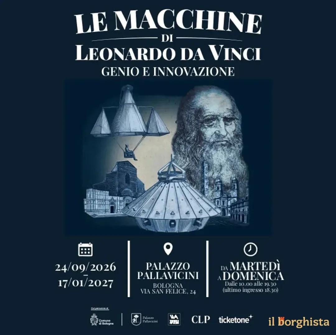 Locandina Le Macchine di Leonardo da Vinci 2026 a Bologna (Bologna)