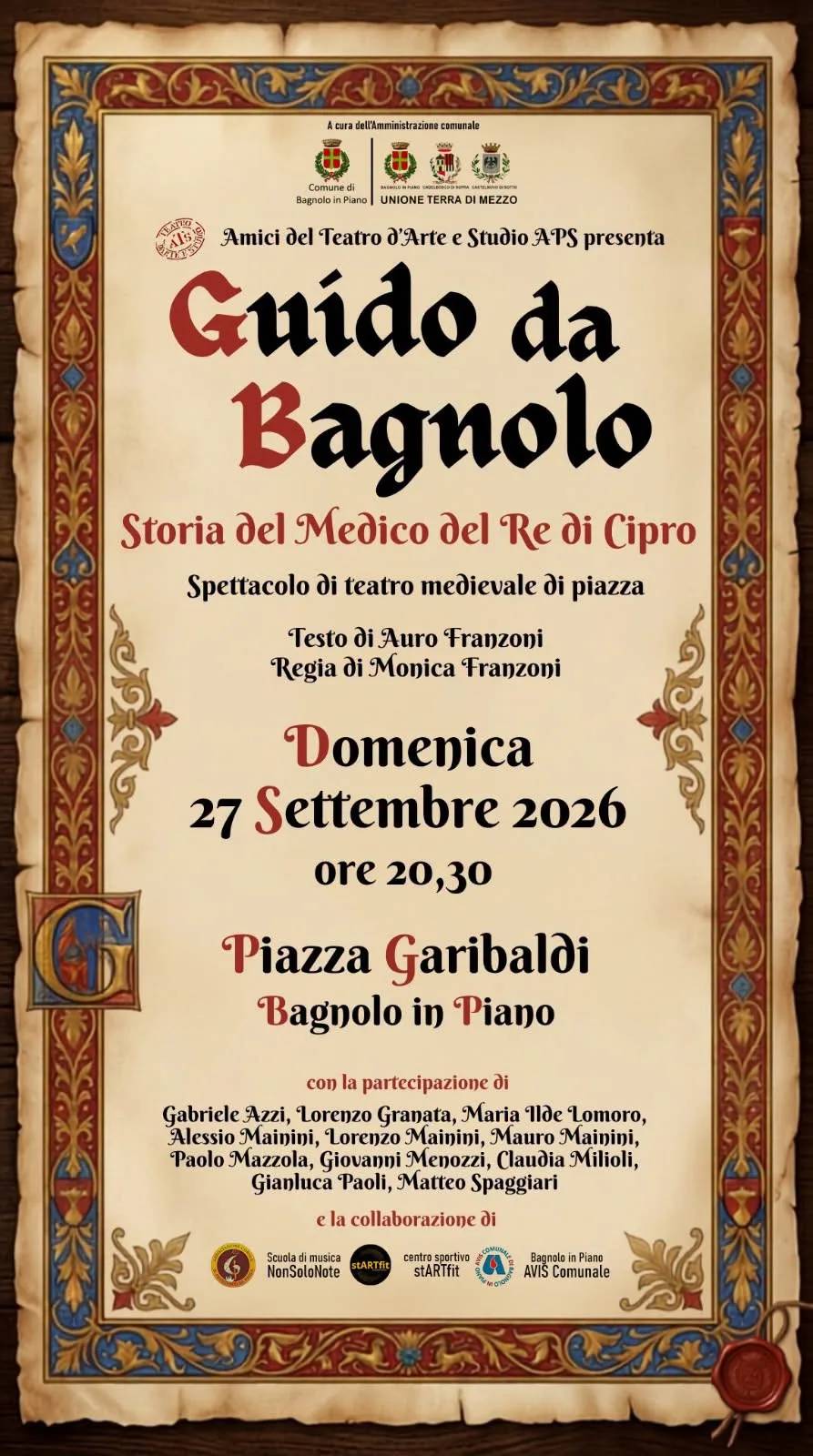 Locandina Guido da Bagnolo 2026 a Bagnolo in Piano (Reggio Emilia)