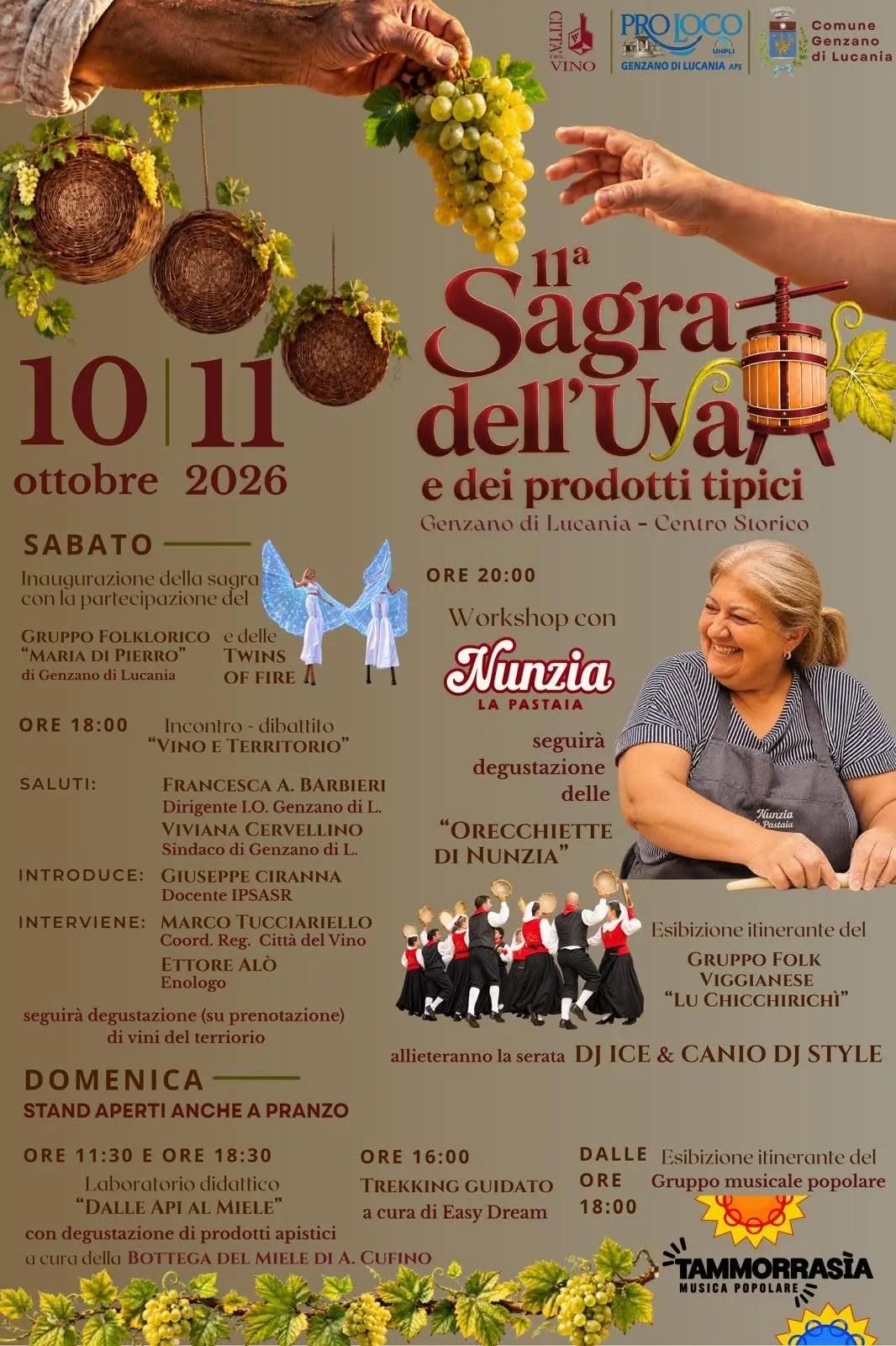 Locandina calendario eventi ottobre 2026 a Carbone (Potenza)