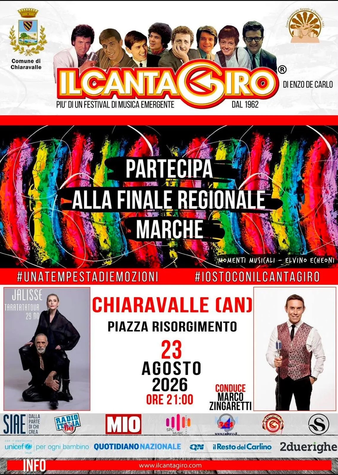 Locandina Il Cantagiro 2026 - Finale Regionale Marche a Chiaravalle (Ancona)