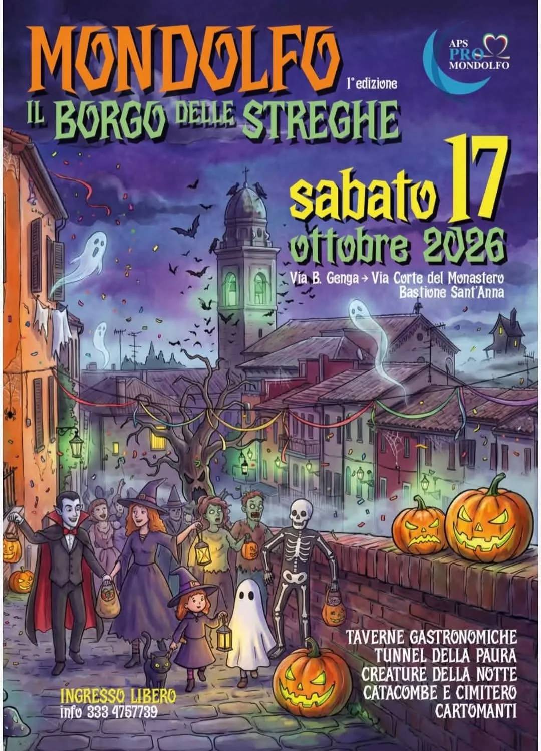 Locandina 1ª Edizione Il Borgo delle Streghe 2026 a Mondolfo (Pesaro e Urbino)