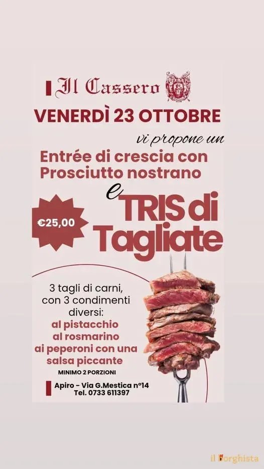 Il Cassero Cena Speciale 2026