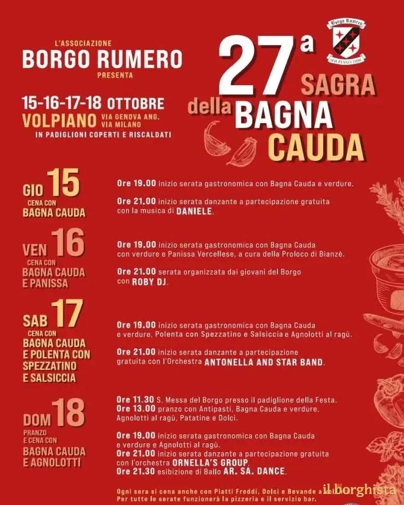 Locandina 27ª Sagra della Bagna Cauda 2026 a Volpiano (Torino)
