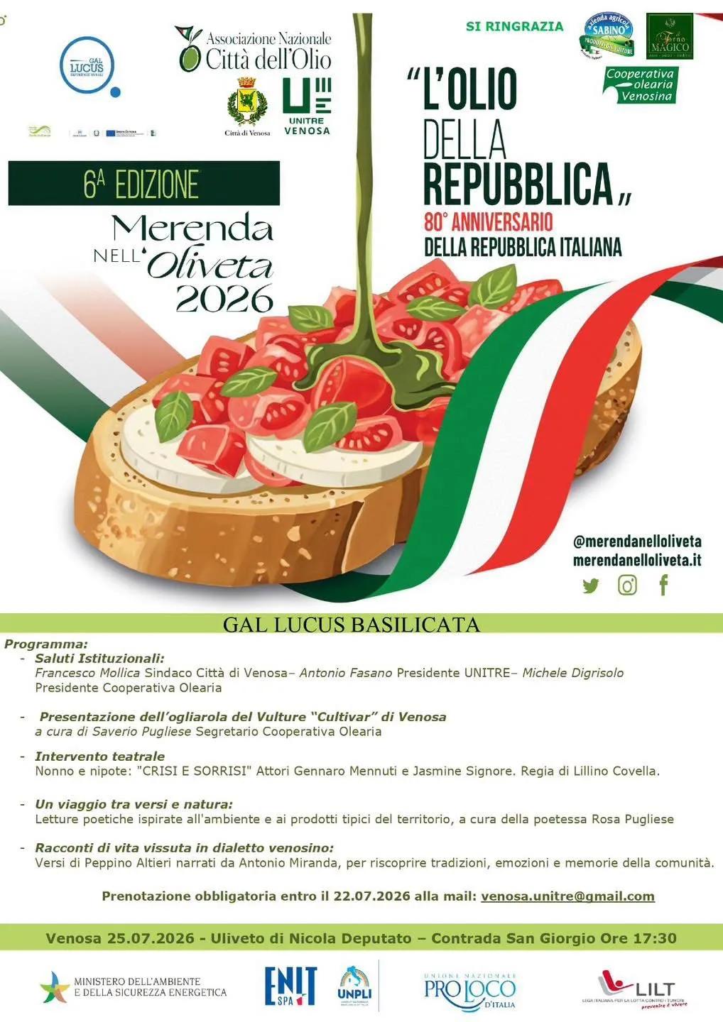 6ª Edizione Merenda nell'Oliveta 2026