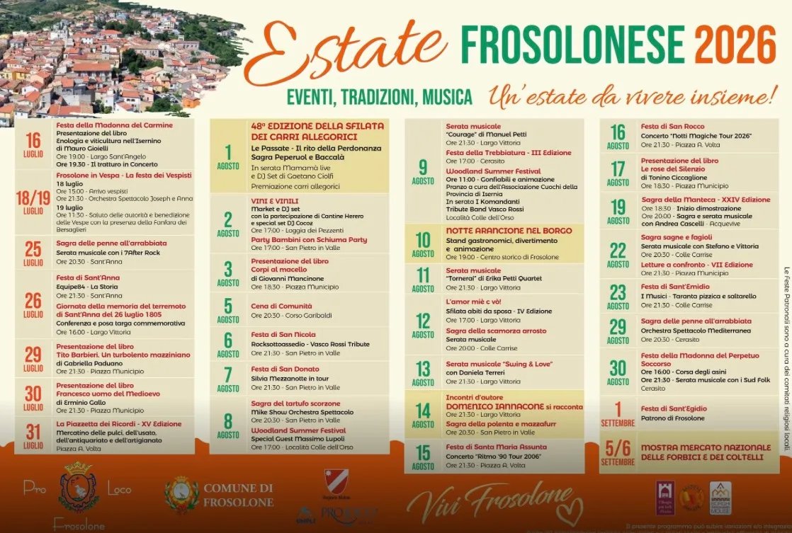 Locandina Sagra della Manteca XXIV Edizione 2026 a Frosolone (Isernia)