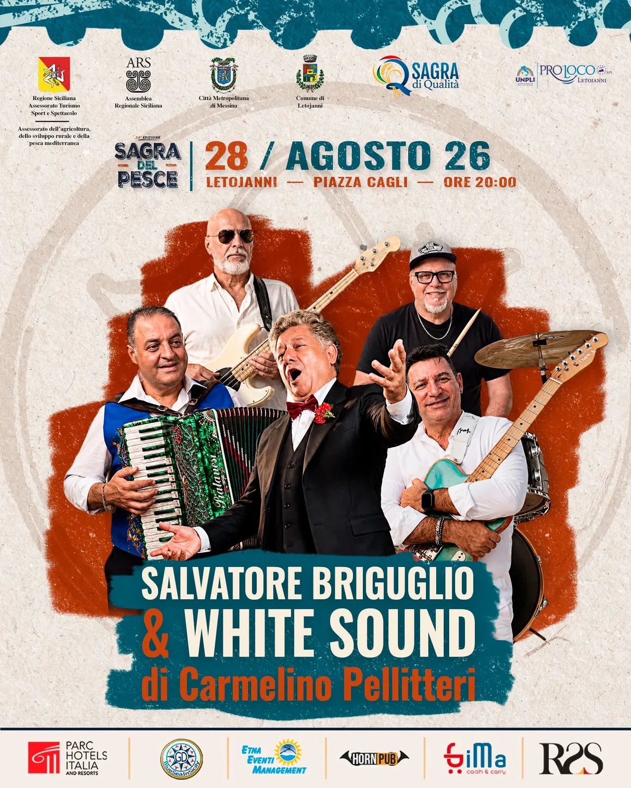 Locandina 54ª Sagra del Pesce 2026 a Letojanni (Messina)