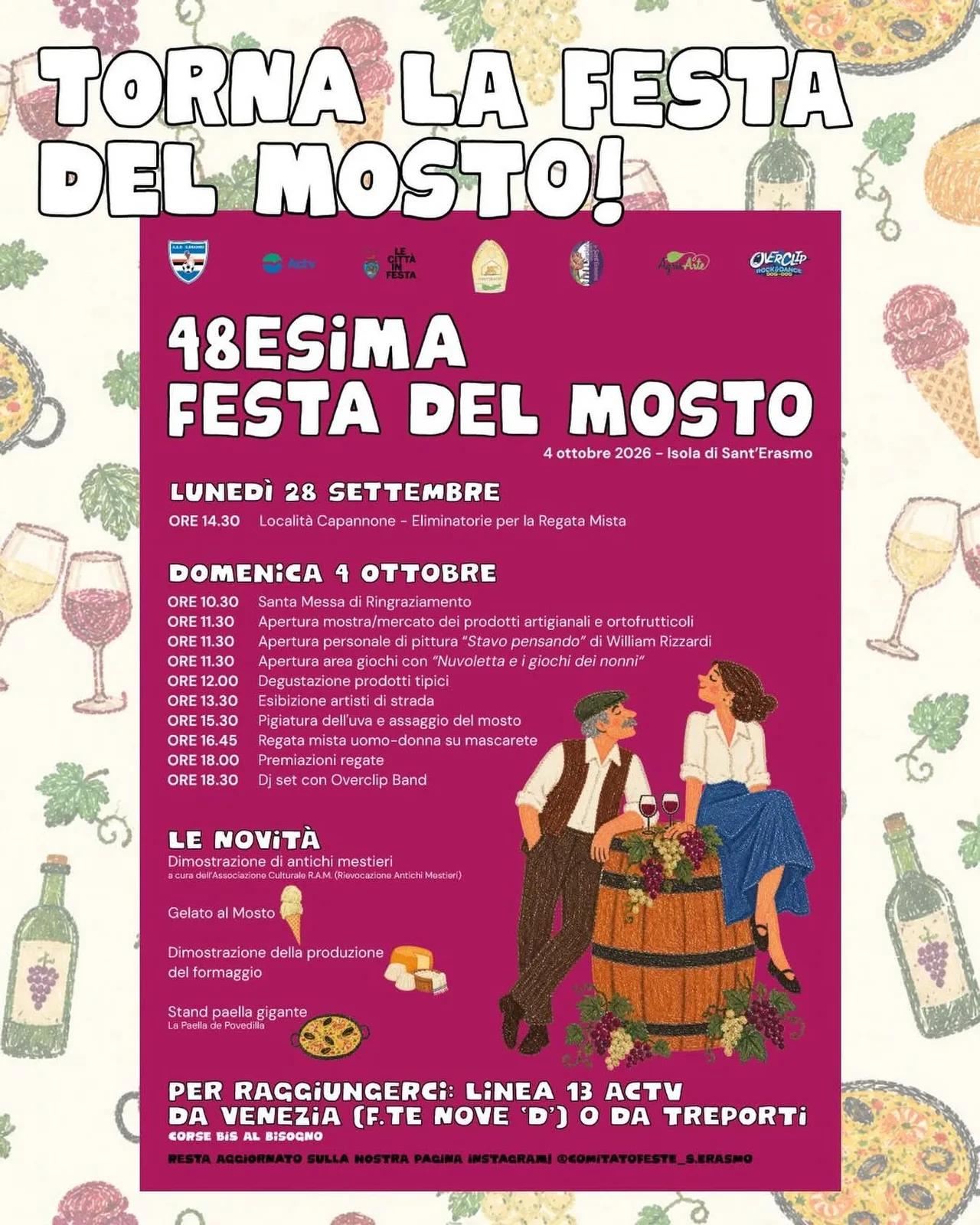 Locandina 48ª Festa del Mosto 2026 a Venezia (Venezia)