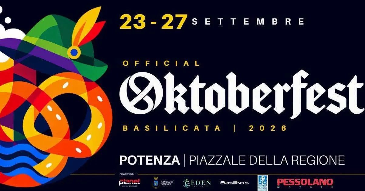 Locandina Oktoberfest Basilicata 2026 a Potenza (PZ)