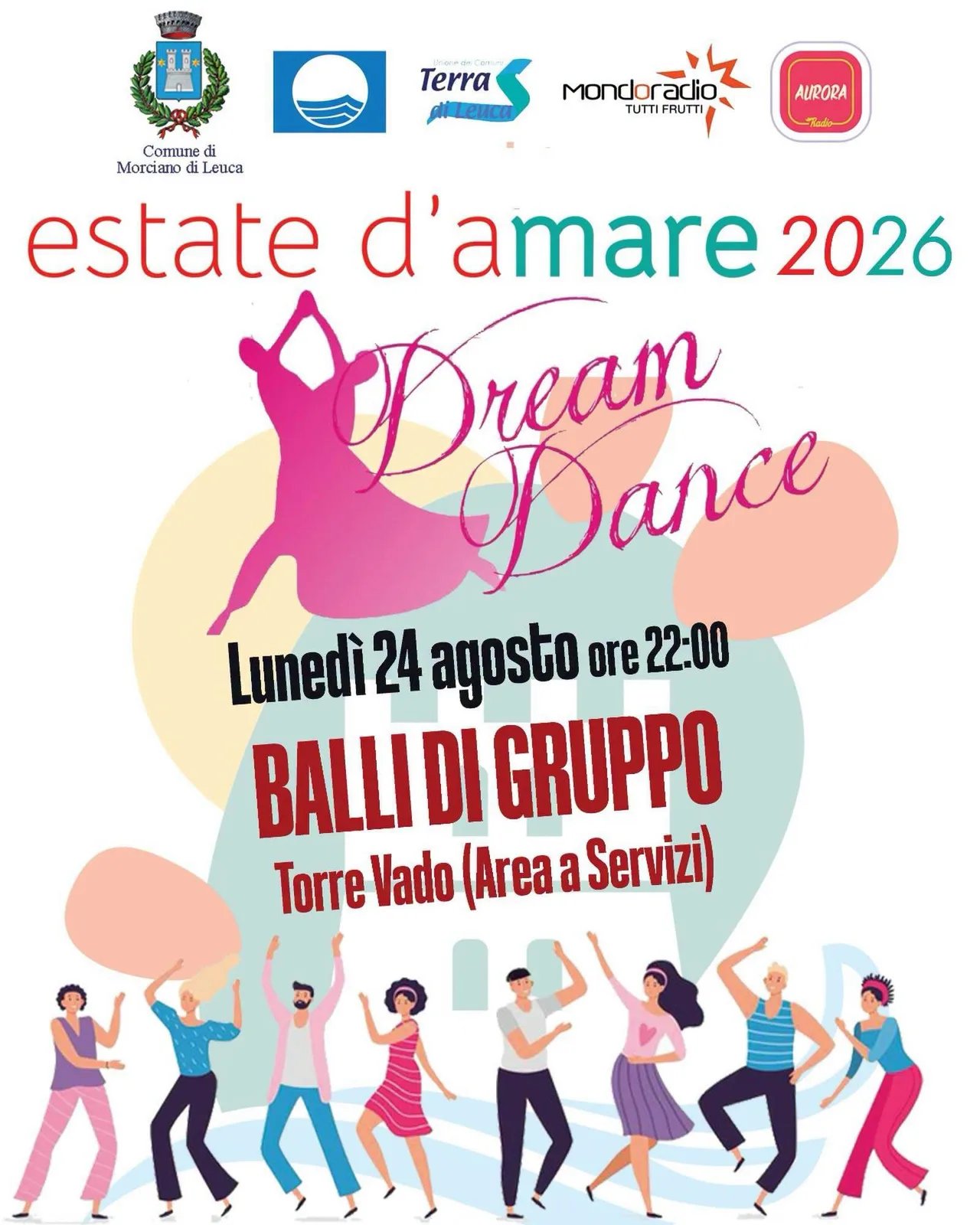 Locandina Estate d'amare 2026 - Dream Dance a Morciano di Leuca (Lecce)