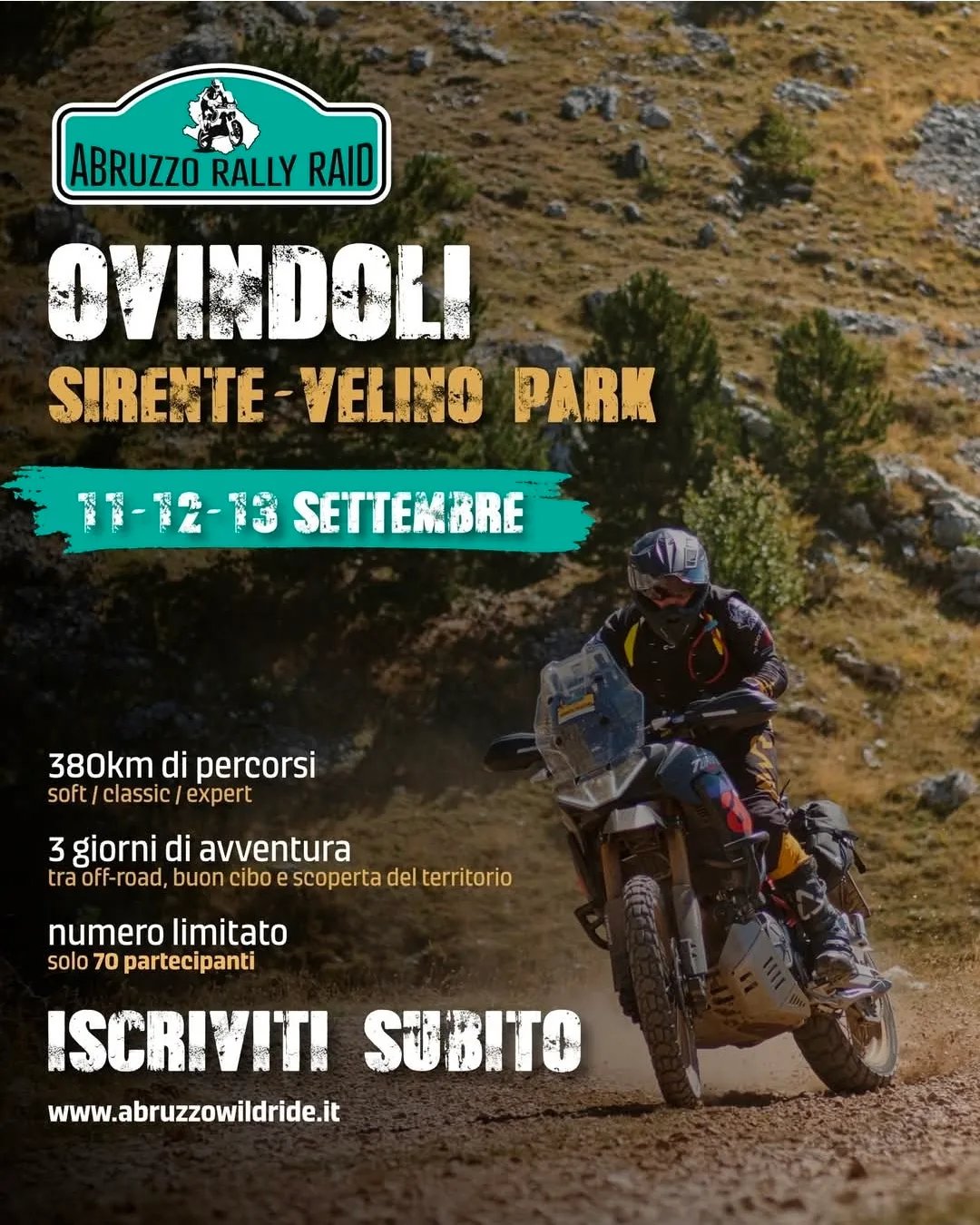 Locandina Abruzzo Rally Raid 2026 a Ovindoli (L'aquila)