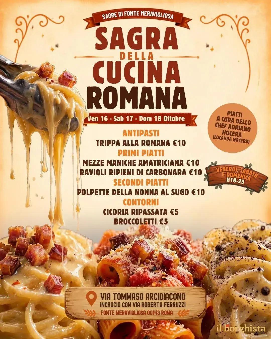 Locandina Sagra della Cucina Romana 2026 a Roma (RM)