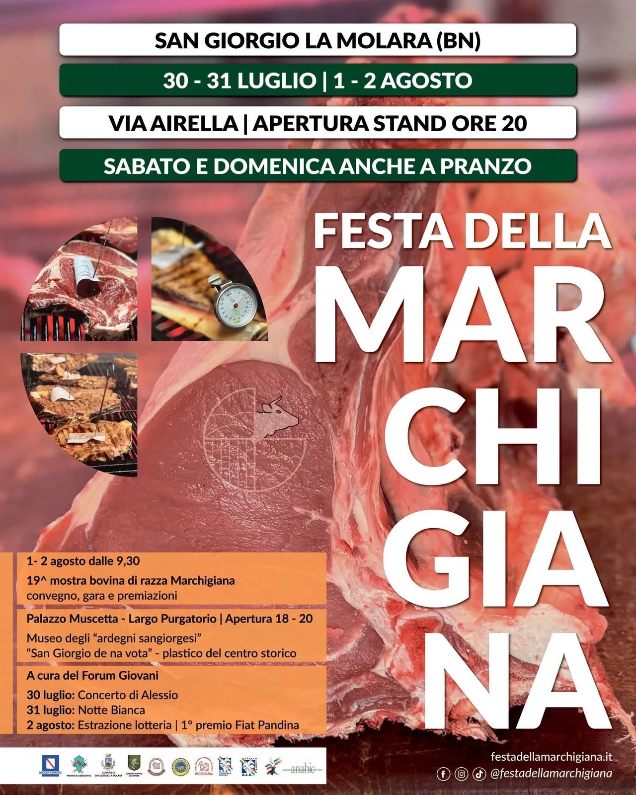 Locandina Festa della Marchigiana 2026 a San Giorgio La Molara (Benevento)