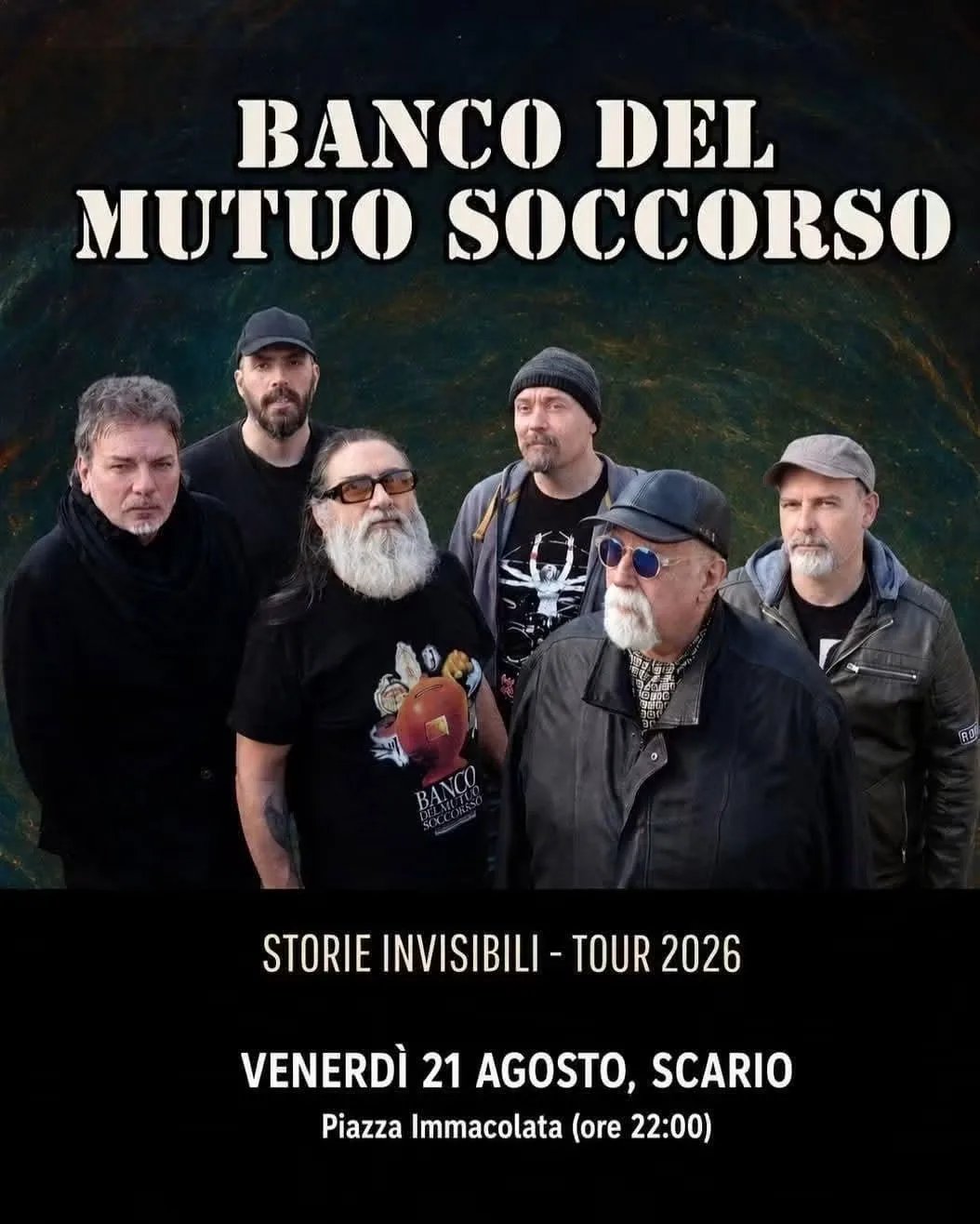 Locandina Banco del Mutuo Soccorso - Storie Invisibili Tour 2026 a San Giovanni a Piro (Salerno)