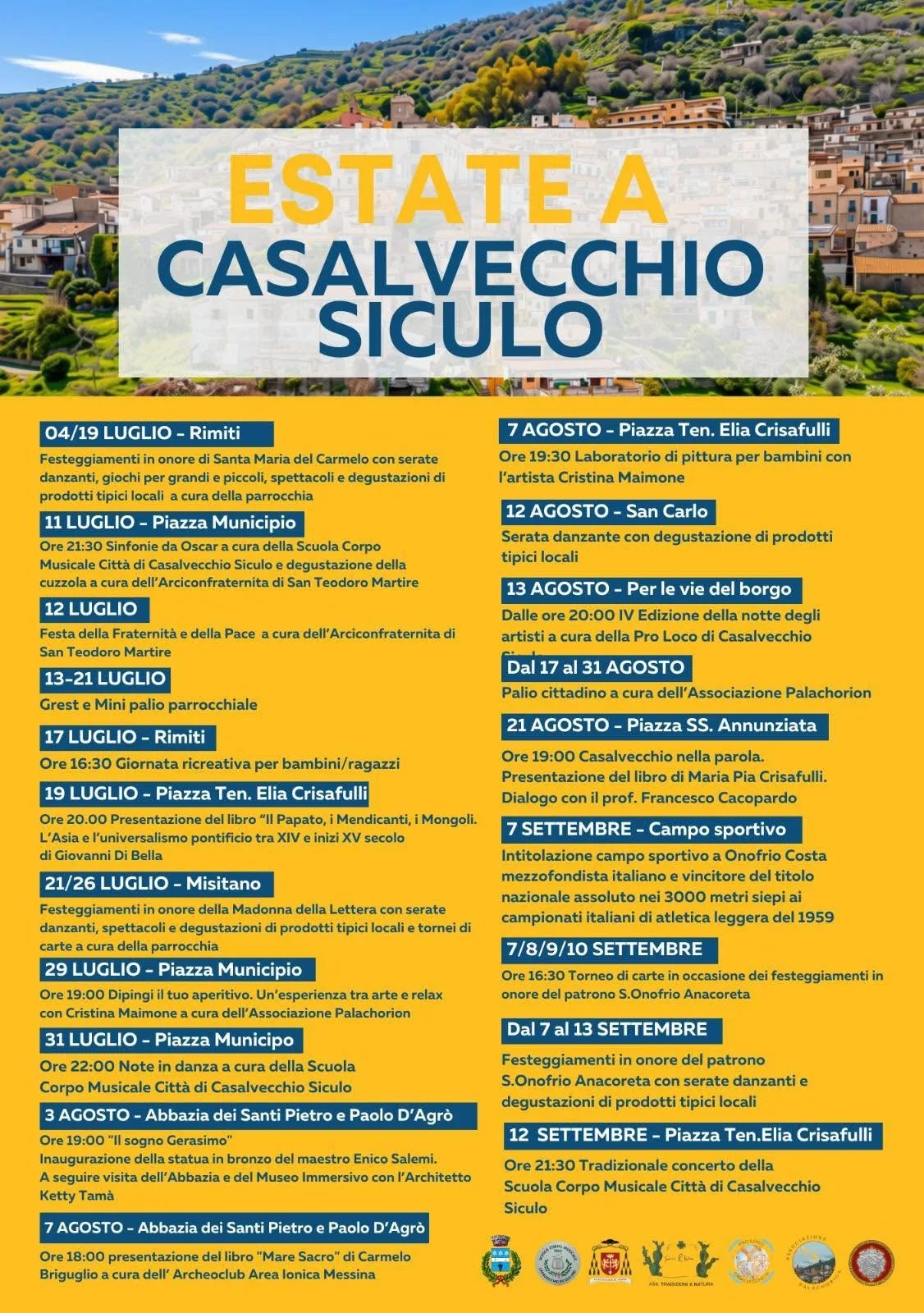 Locandina Casalvecchio nella parola 2026 a Casalvecchio Siculo (Messina)
