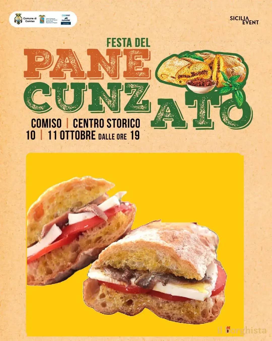 Locandina Festa del Pane Cunzato 2026 a Comiso (Ragusa)