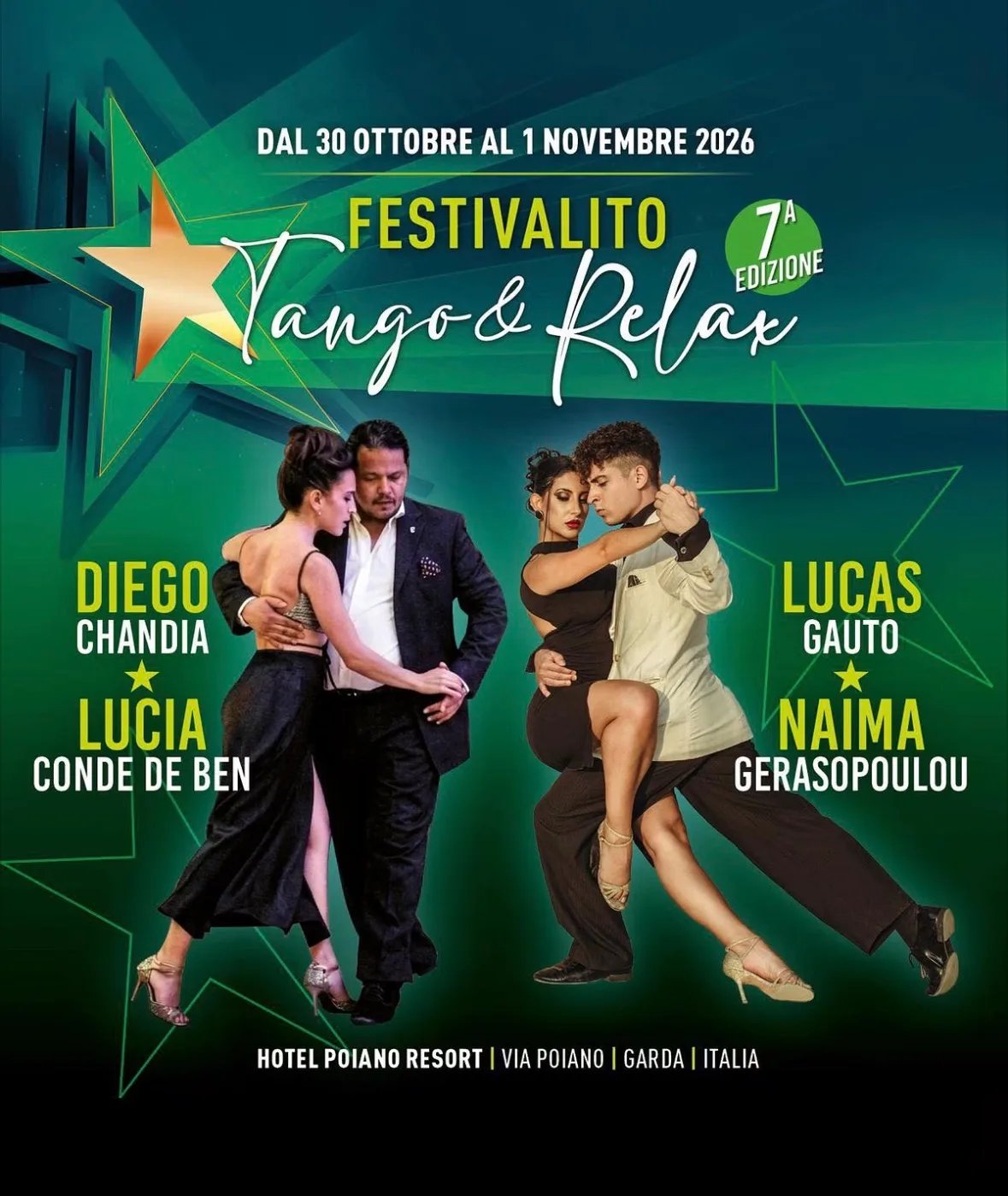 Locandina Festivalito Tango & Relax — 7ª Edizione 2026 a Garda (Verona)