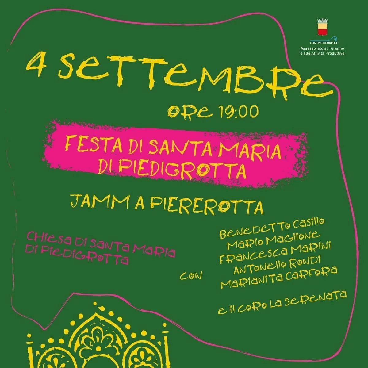 Locandina Festa di Santa Maria di Piedigrotta 2026 a Napoli (Napoli)