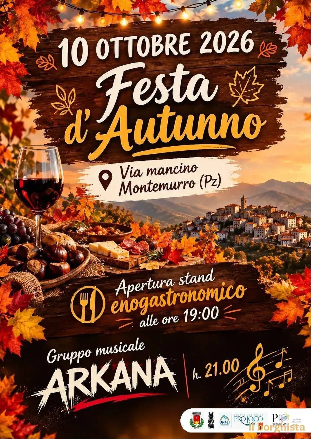 Locandina Festa d'Autunno 2026 a Montemurro (Potenza)