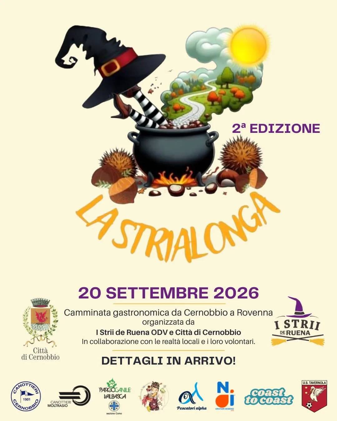 Locandina 2ª Edizione La Strialonga 2026 a Cernobbio (Como)