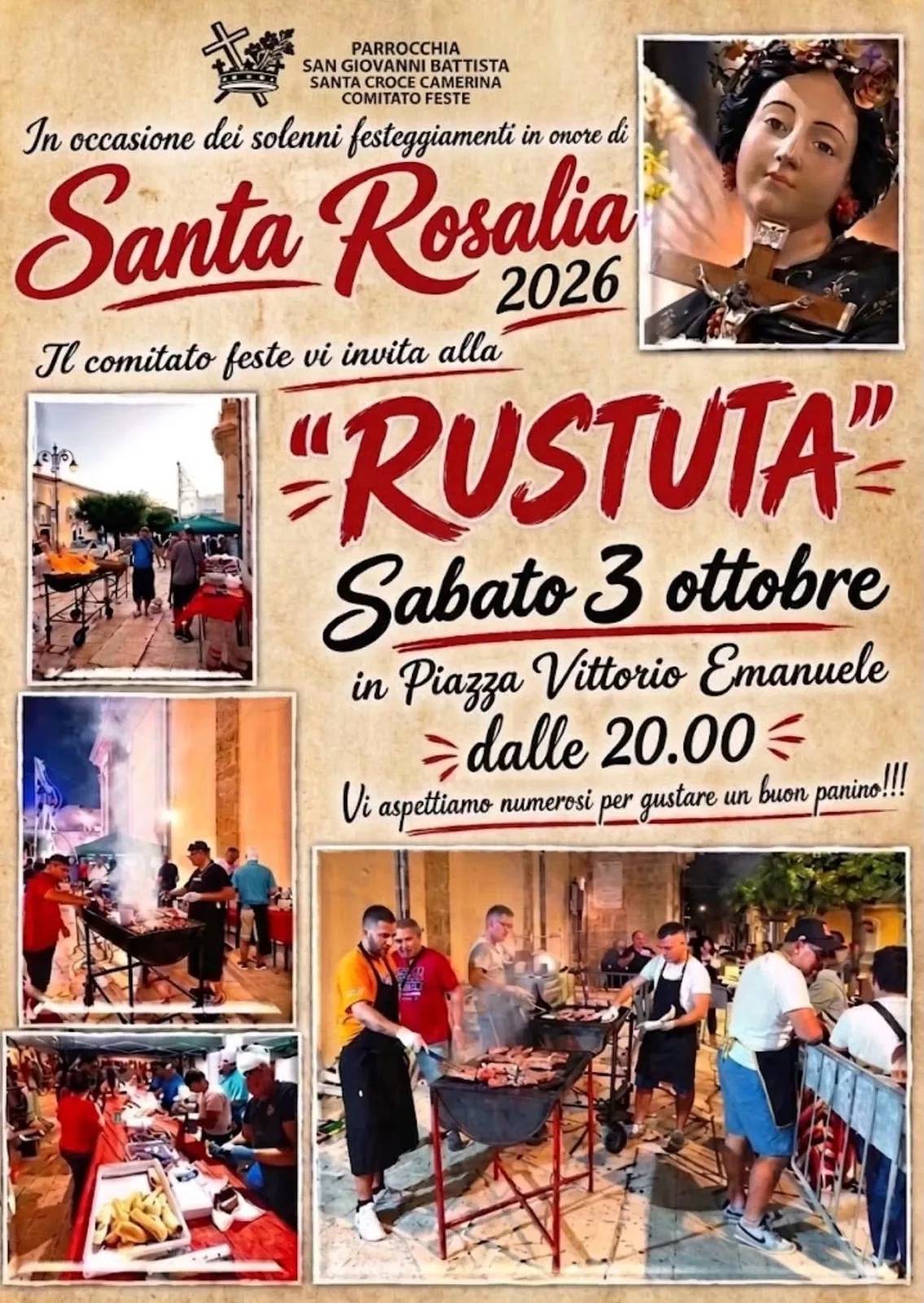 Locandina Rustuta 2026 a Santa Croce Camerina (Ragusa)