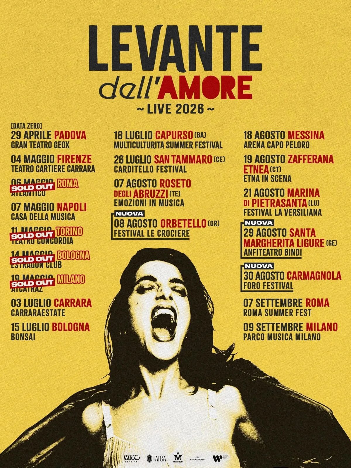 Locandina LeVant dell'Amore - Live 2026 - Roma a Roma (Roma)