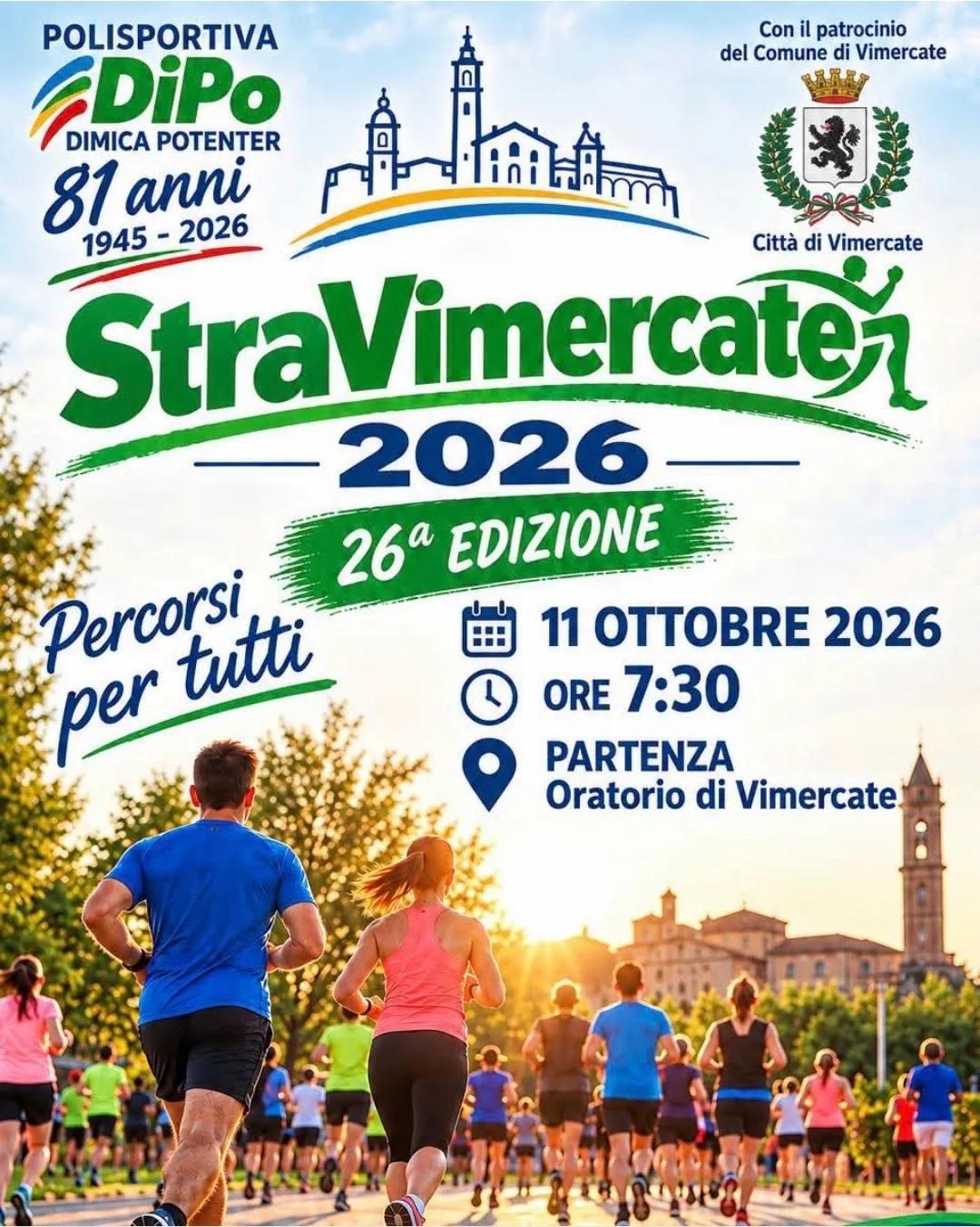 Locandina 26ª StraVimercate 2026 a Vimercate (Monza e della Brianza)