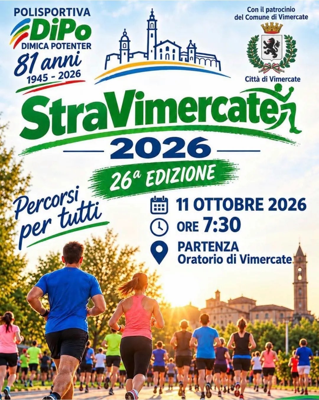 Locandina 26ª StraVimercate 2026 a Vimercate (Monza e della Brianza)