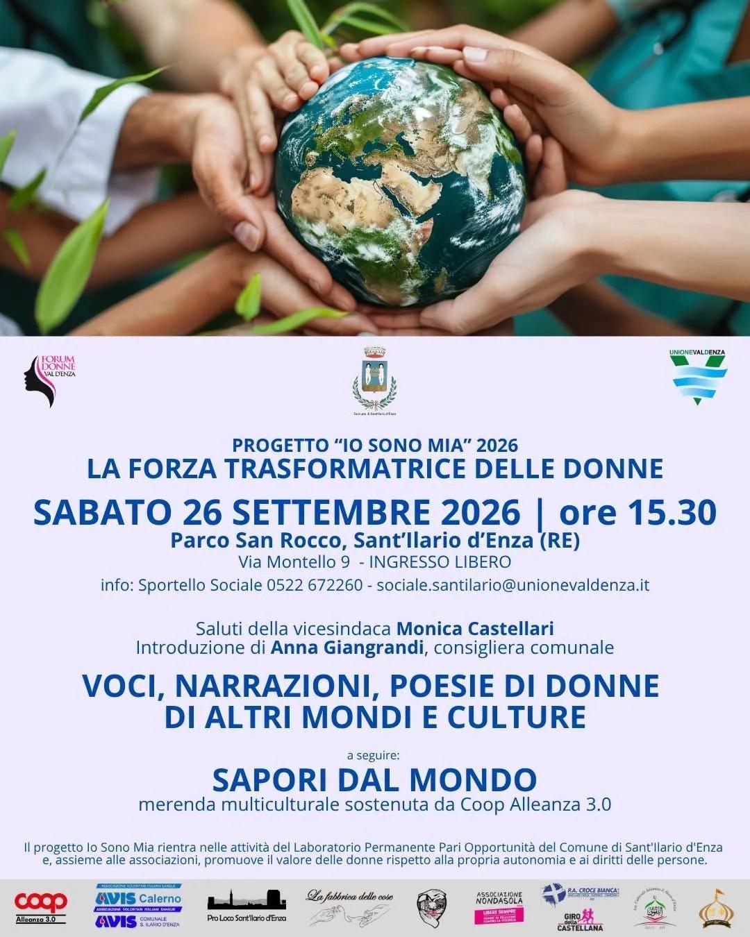 Locandina Progetto “Io Sono Mia” 2026 - La Forza Trasformatrice delle Donne a Sant'Ilario d'Enza (RE)