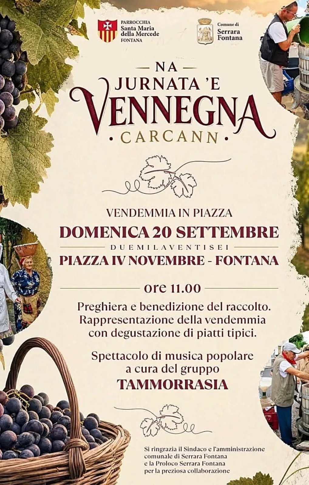 Locandina Jurnata 'e Vennegna 2026 a Serrara Fontana (Napoli)