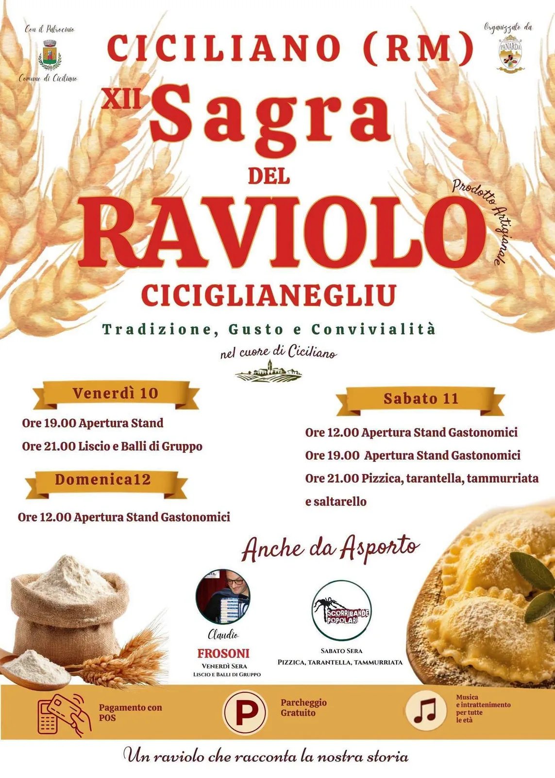 Locandina XII Sagra del Raviolo 2026 a Ciciliano (Roma)