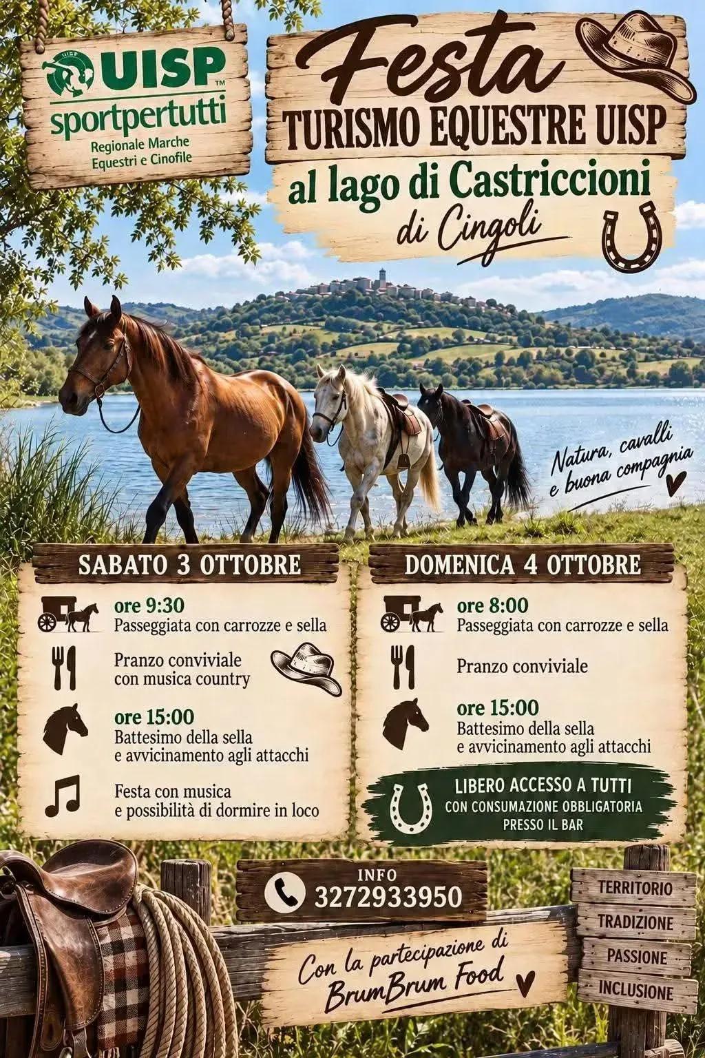 Locandina Festa Turismo Equestre UISP 2026 a Cingoli (Macerata)