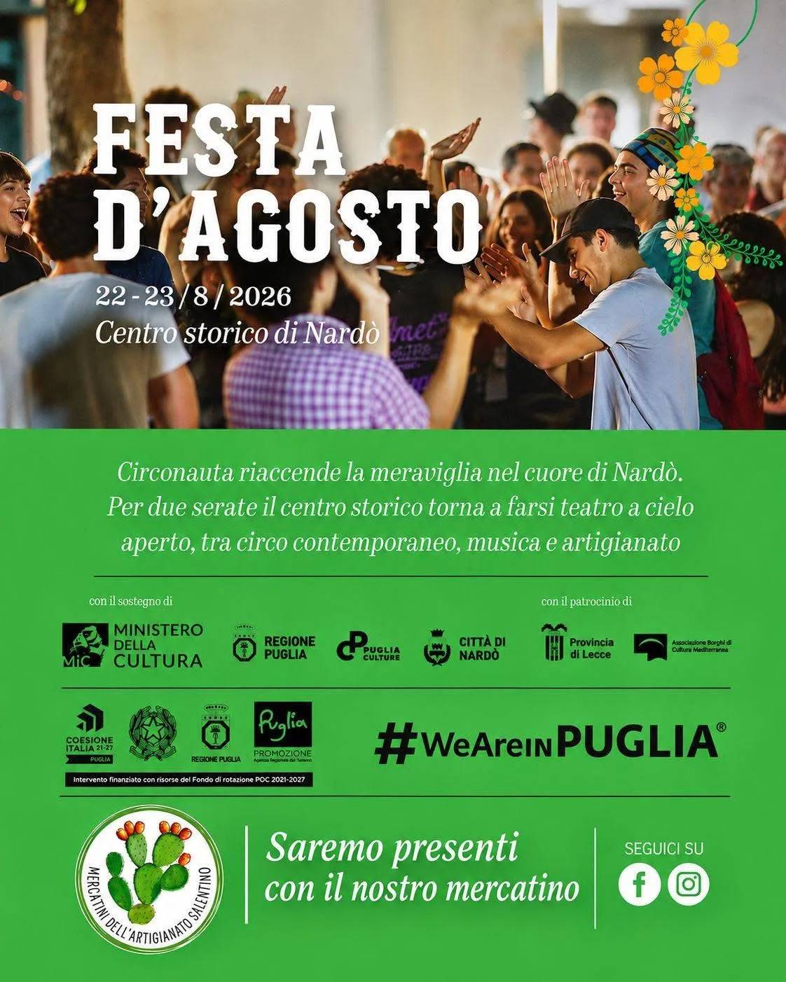 Locandina Festa d'Agosto 2026 a Nardò (Lecce)